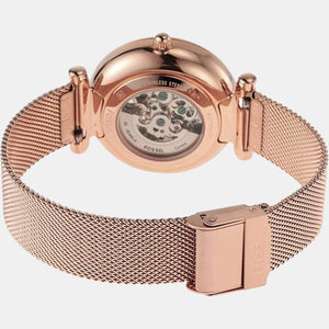 Carlie Women Automatic Rose Gold Dial Analog Stainless Steel Watch ME3175
