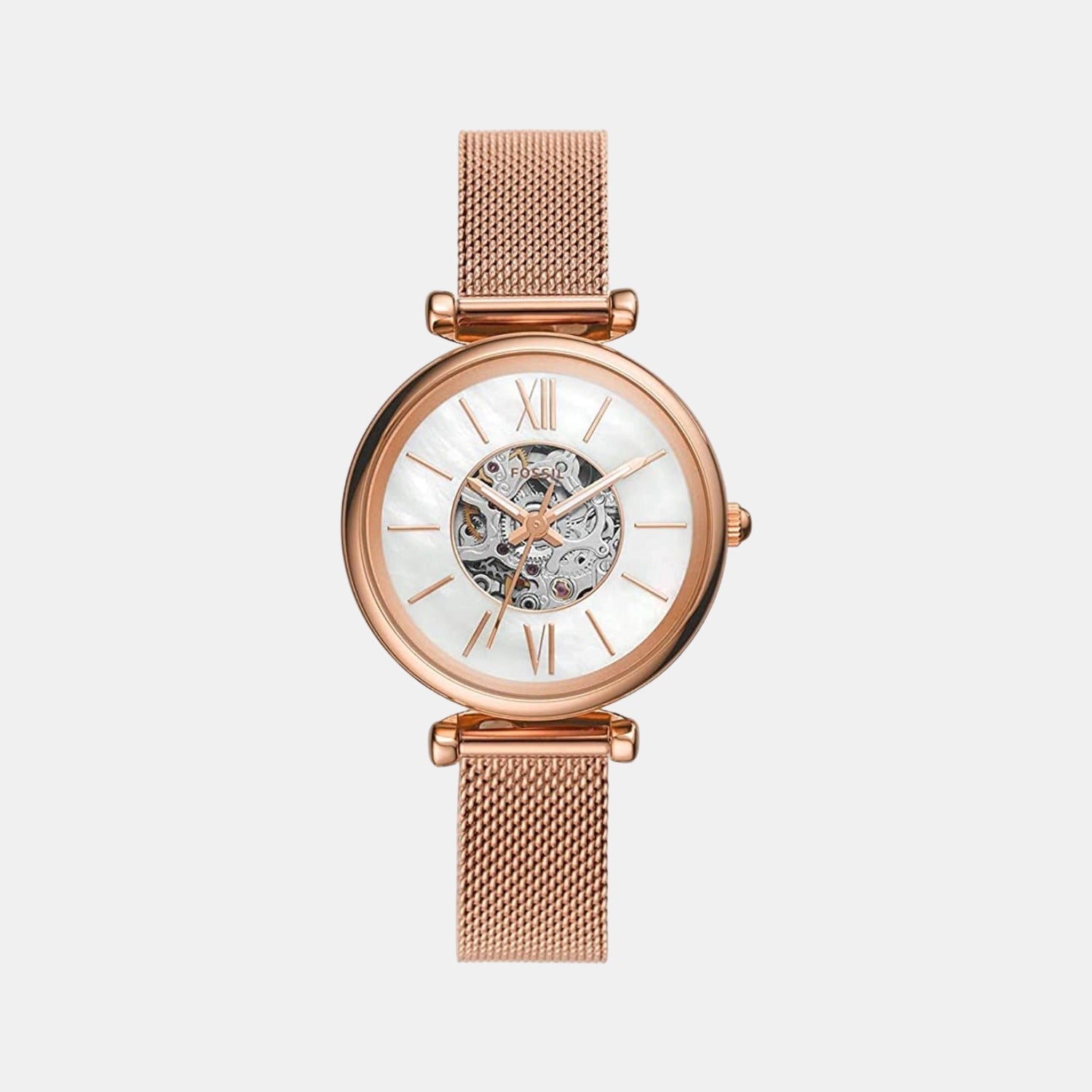 Carlie Women Automatic White Dial Analog Stainless Steel Watch ME3188