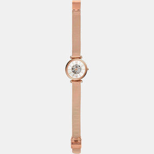 Carlie Women Automatic White Dial Analog Stainless Steel Watch ME3188