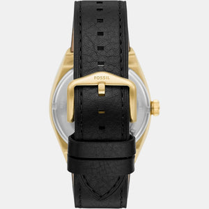Everett Men Automatic Black Dial Analog Leather Watch ME3208