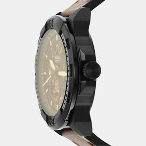 Bronson Men Automatic Black Dial Analog Leather Watch ME3219