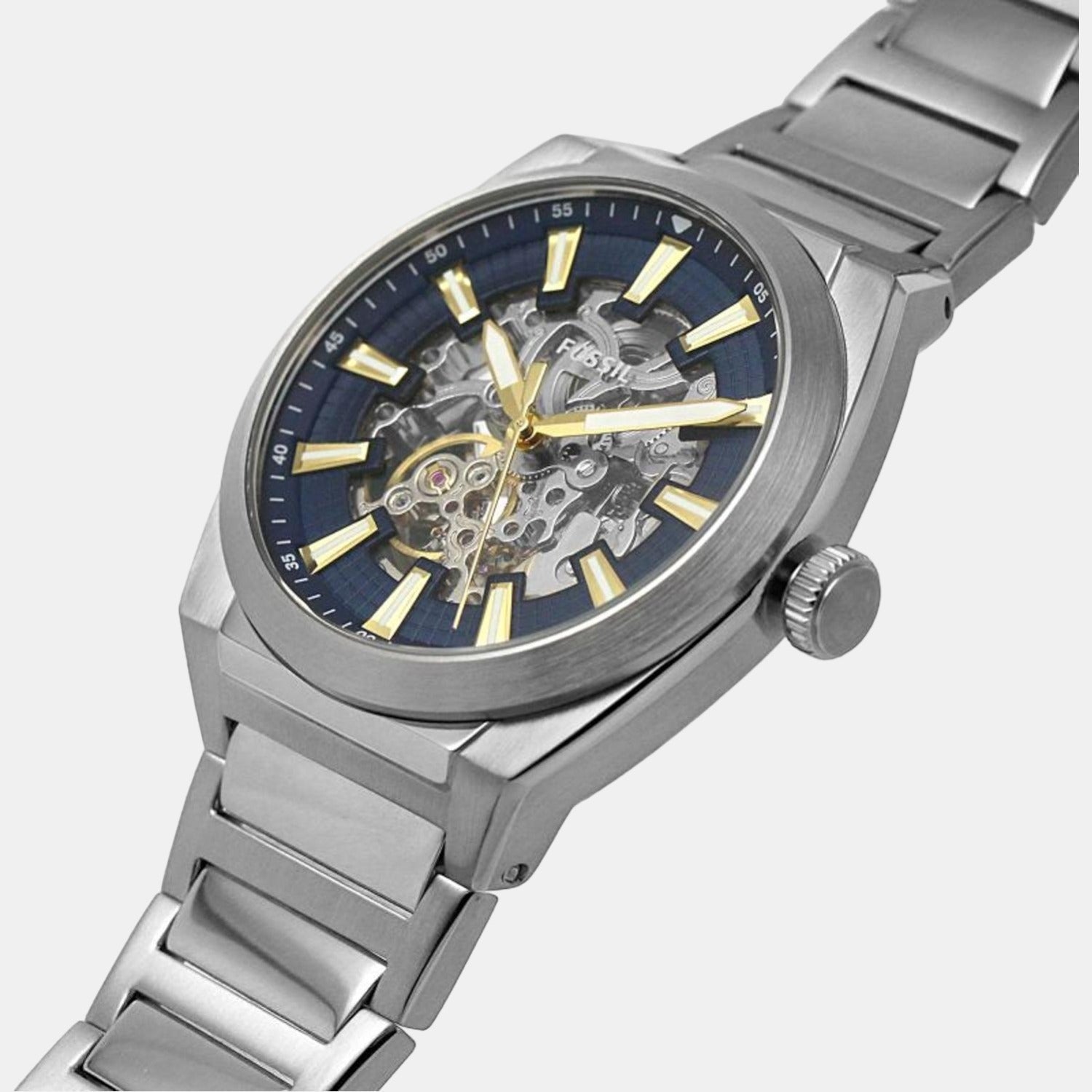 Everett Men Automatic Blue Dial Analog Stainless Steel Watch ME3220