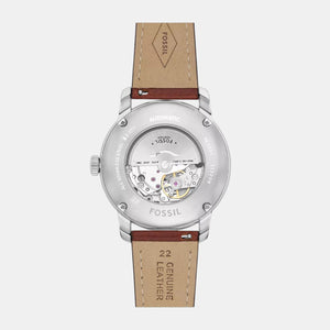 Fossil Heritage Men Automatic Cream Dial Analog Leather Watch ME3221