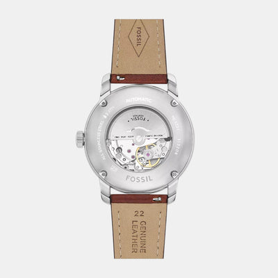 Fossil Heritage Men Automatic Cream Dial Analog Leather Watch ME3221