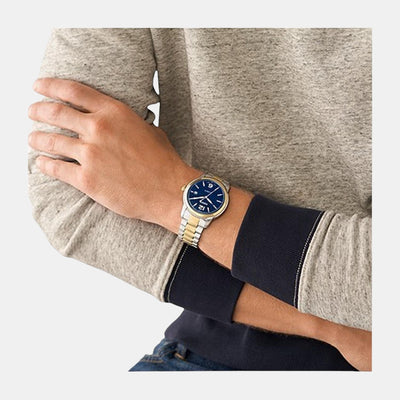 Heritage Men Automatic Blue Dial Analog Stainless Steel Watch ME3230