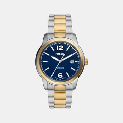 Heritage Men Automatic Blue Dial Analog Stainless Steel Watch ME3230