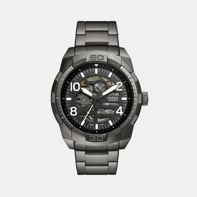 Bronson Men Automatic Black Dial Analog Stainless Steel Watch ME3255