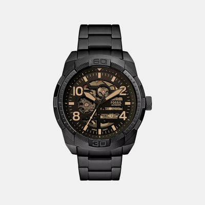 Bronson Men Automatic Black Dial Analog Stainless Steel Watch ME3256