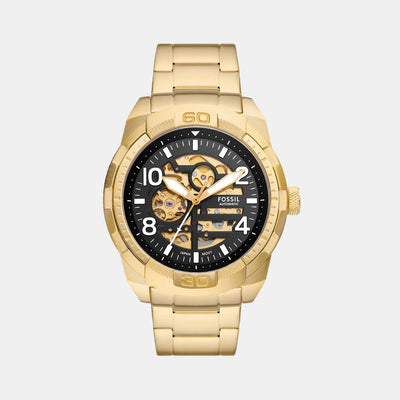 Bronson Men Automatic Black Dial Analog Stainless Steel Watch ME3257