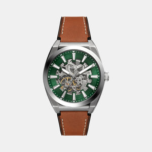 Everett Men Automatic Green Dial Analog Leather Watch ME3261