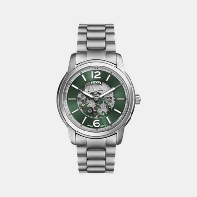 Fossil Heritage Men Automatic Green Dial Analog Stainless Steel Watch ME3262