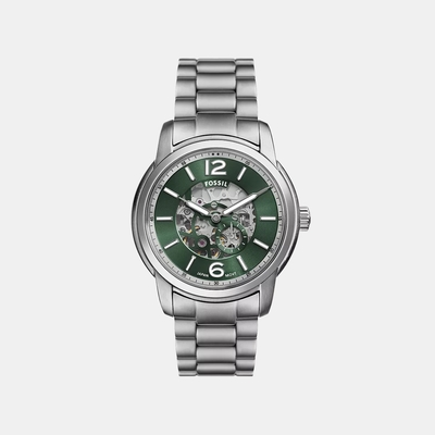 Fossil Heritage Men Automatic Green Dial Analog Stainless Steel Watch ME3262