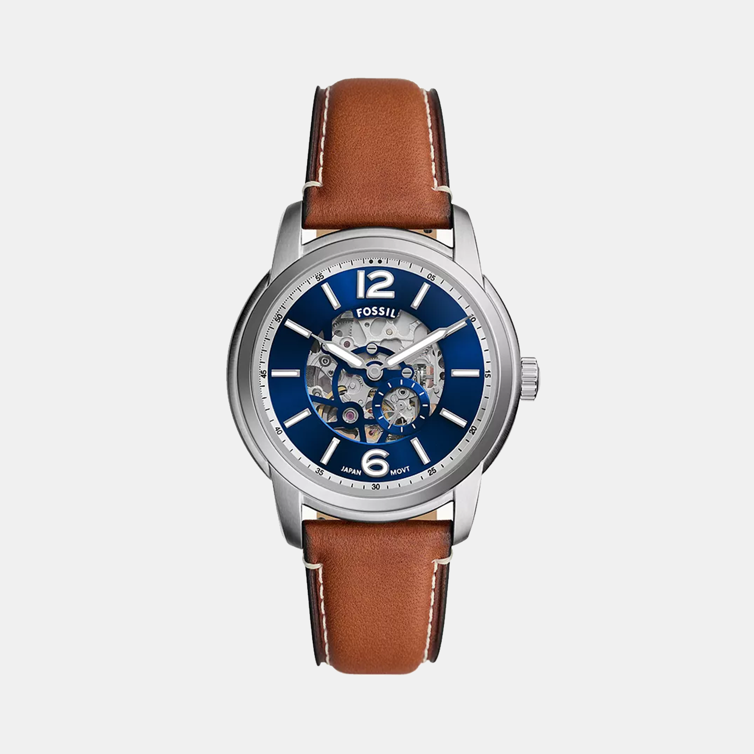 Fossil Heritage Men Automatic Blue Dial Analog Leather Watch ME3263