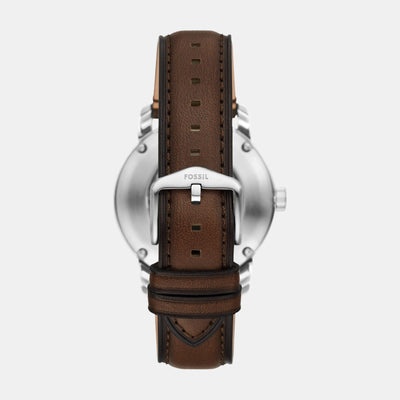 Fossil Heritage Men Automatic Cream Dial Analog Leather Watch ME3264