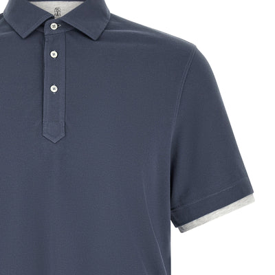 Brunello Cucinelli Double Layer Polo Shirt