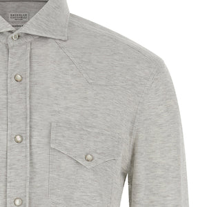 Brunello Cucinelli Piqué Cotton Shirt