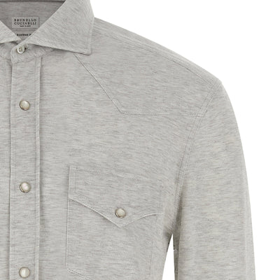 Brunello Cucinelli Piqué Cotton Shirt