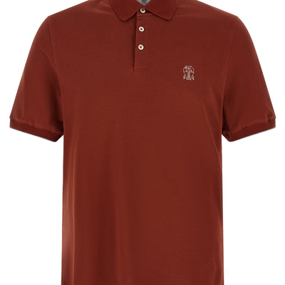 Brunello Cucinelli Logo Embroidery Polo Shirt