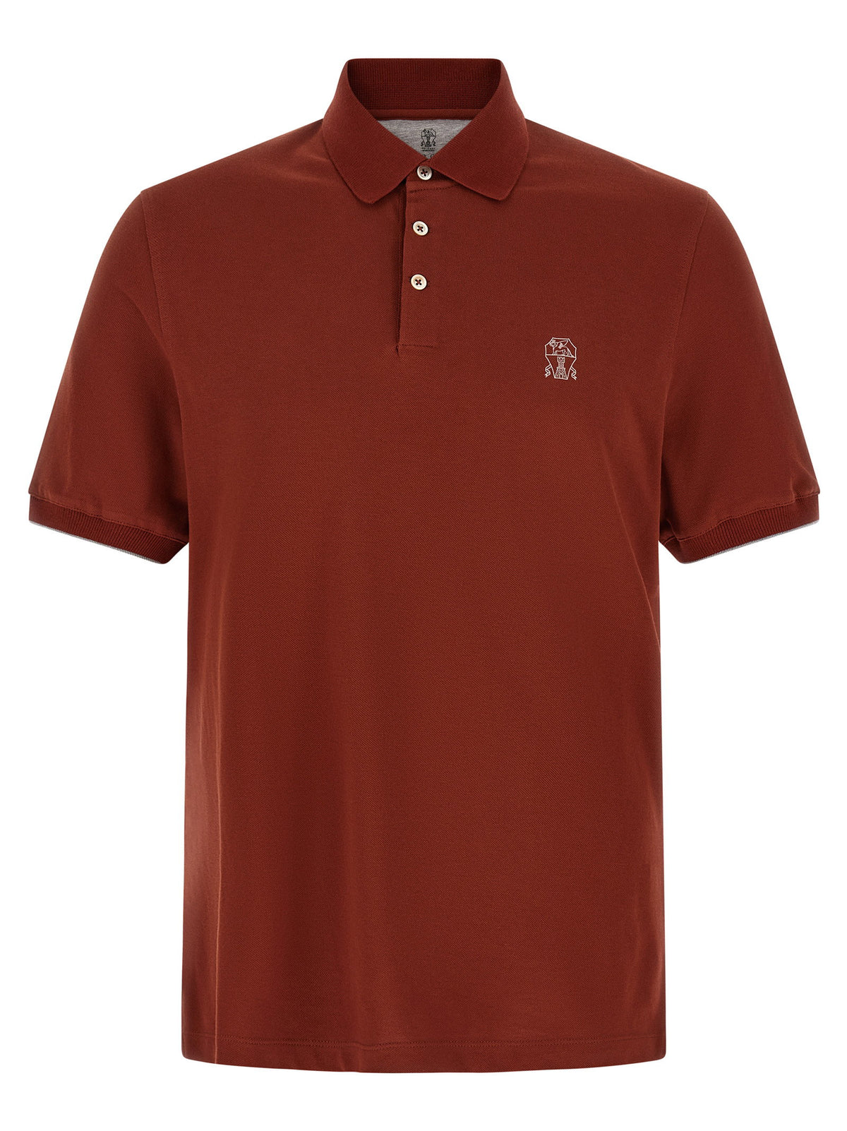 Brunello Cucinelli Logo Embroidery Polo Shirt