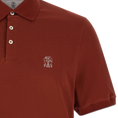 Brunello Cucinelli Logo Embroidery Polo Shirt
