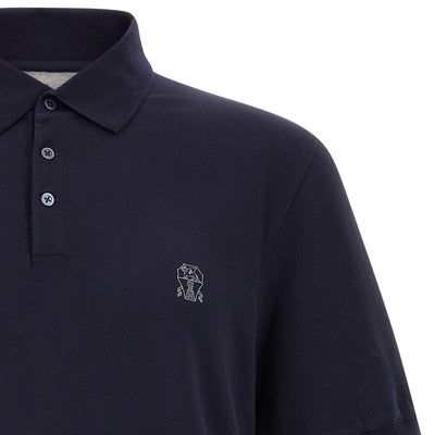 Brunello Cucinelli Logo Piqué Polo Shirt