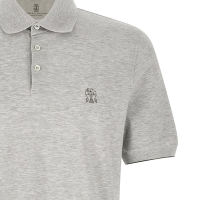 Brunello Cucinelli Logo Piqué Polo Shirt