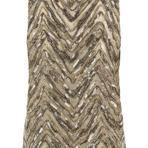 Brunello Cucinelli Dazzling Chevron Embroidery Top