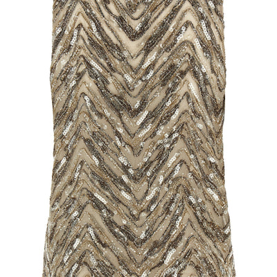 Brunello Cucinelli Dazzling Chevron Embroidery Top