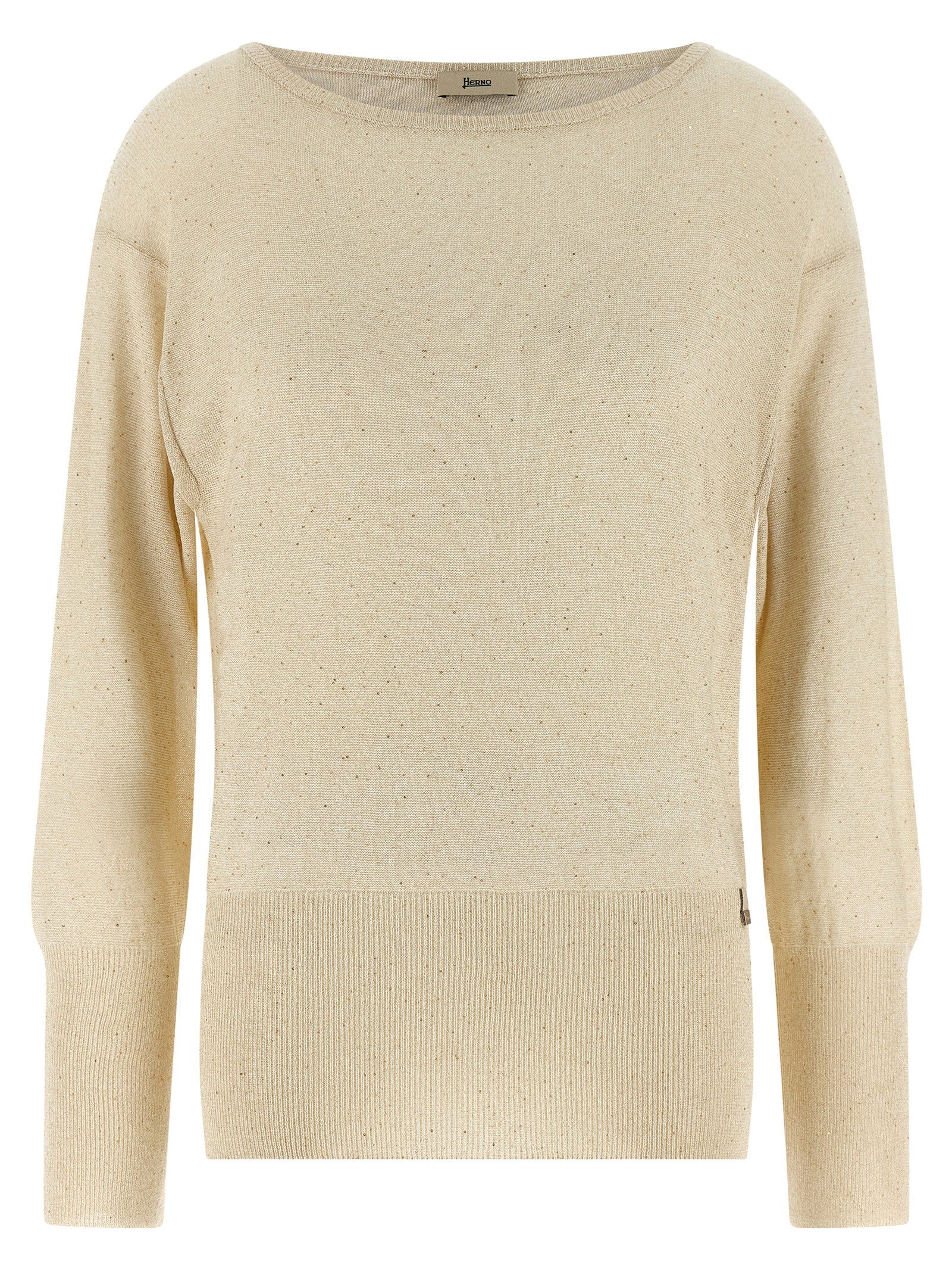 Herno Lamé And Sequin Yarn Sweater