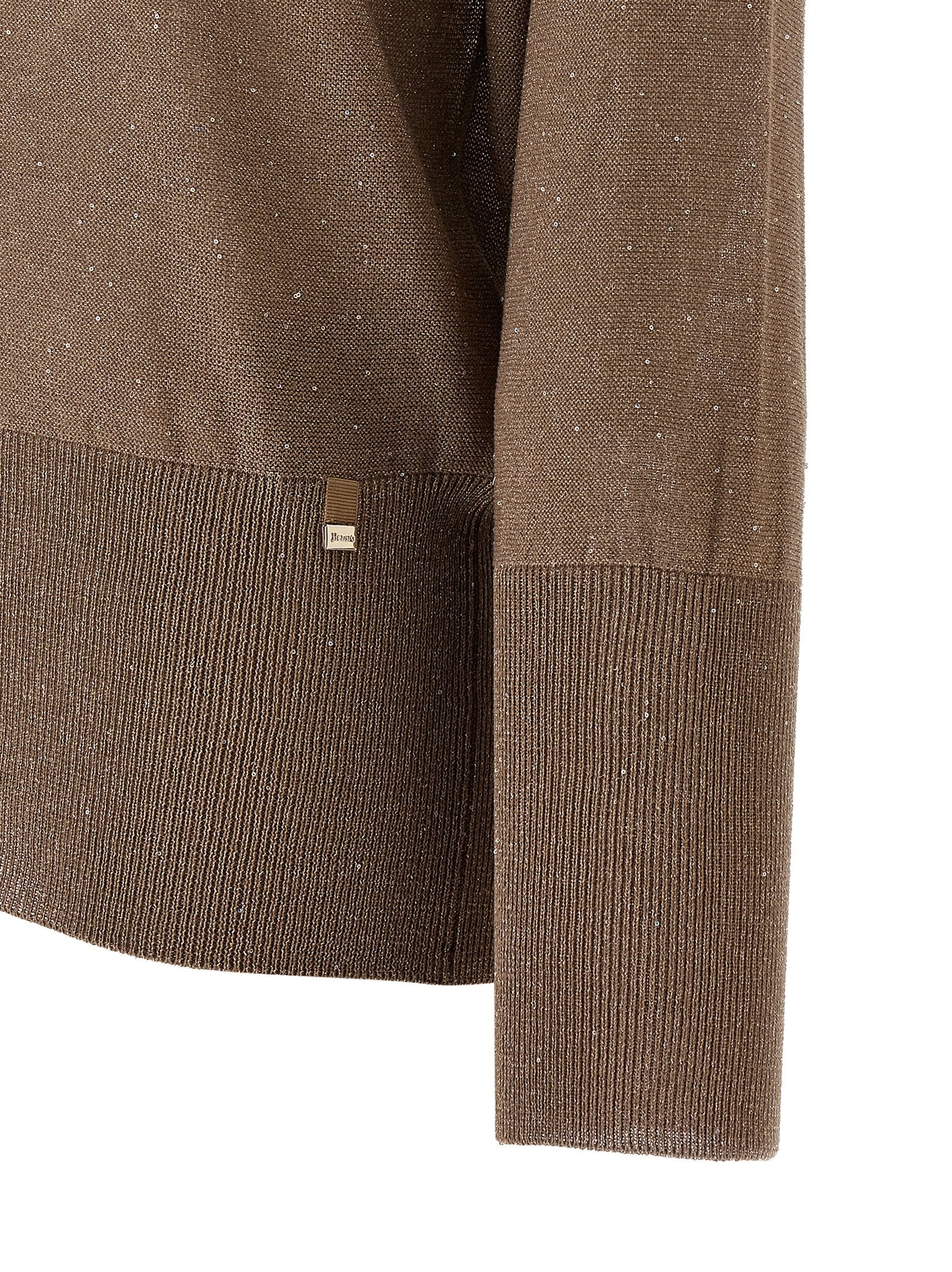 Herno Lamé And Sequin Yarn Sweater