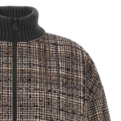 Brunello Cucinelli Sequin Check Bomber Jacket