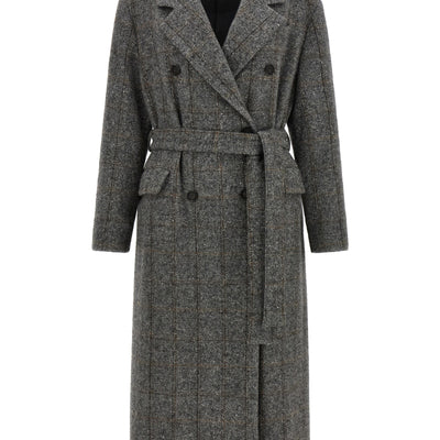Brunello Cucinelli Check Tweed Coat