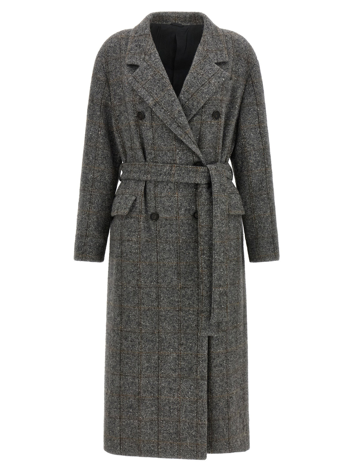Brunello Cucinelli Check Tweed Coat