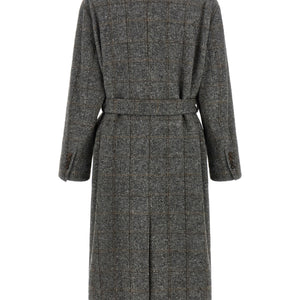 Brunello Cucinelli Check Tweed Coat