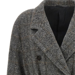 Brunello Cucinelli Check Tweed Coat