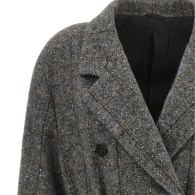 Brunello Cucinelli Check Tweed Coat
