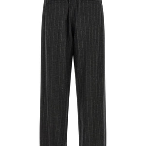 Brunello Cucinelli Micro Sequin Pinstripe Pants