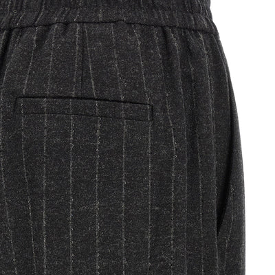Brunello Cucinelli Micro Sequin Pinstripe Pants