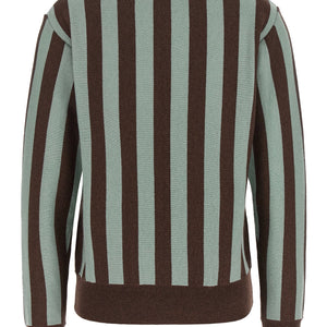 Alberto Biani Striped Knit Polo Shirt