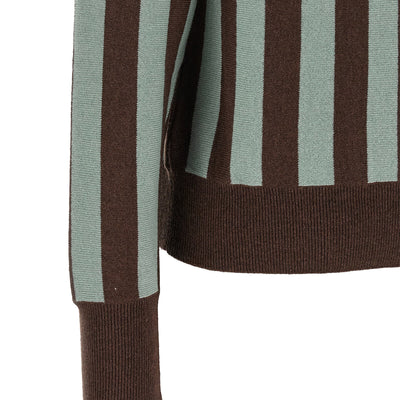 Alberto Biani Striped Knit Polo Shirt