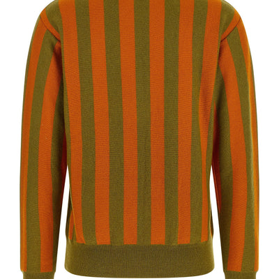 Alberto Biani Striped Knit Polo Shirt