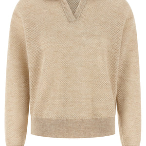 Brunello Cucinelli Waffle Processing Polo Shirt