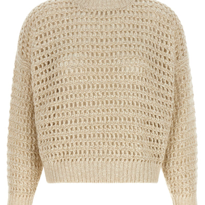 Brunello Cucinelli Dazzling Braids Sweater