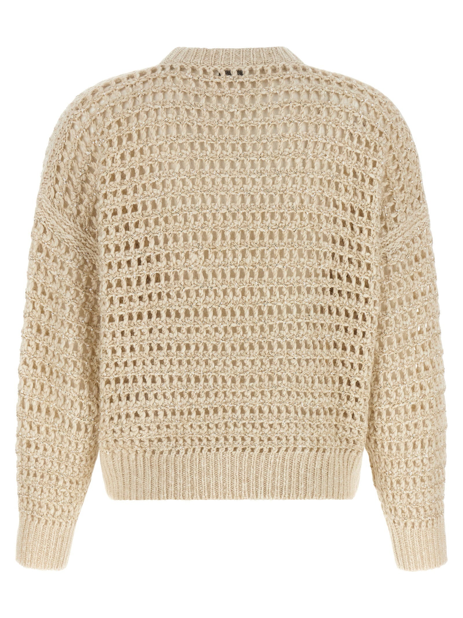 Brunello Cucinelli Dazzling Braids Sweater