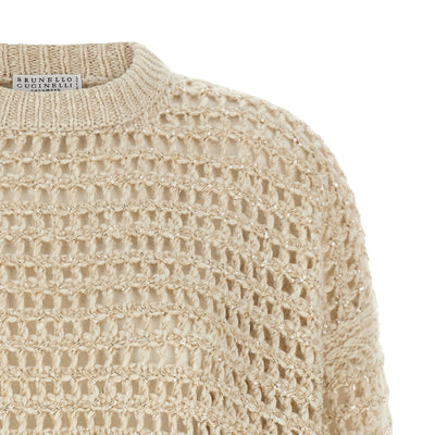 Brunello Cucinelli Dazzling Braids Sweater