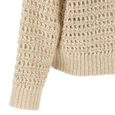 Brunello Cucinelli Dazzling Braids Sweater