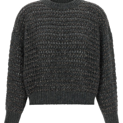 Brunello Cucinelli Dazzling Braids Sweater