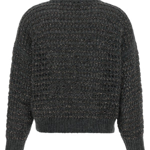 Brunello Cucinelli Dazzling Braids Sweater