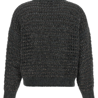 Brunello Cucinelli Dazzling Braids Sweater