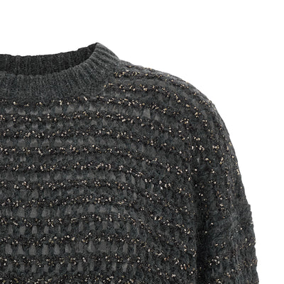 Brunello Cucinelli Dazzling Braids Sweater